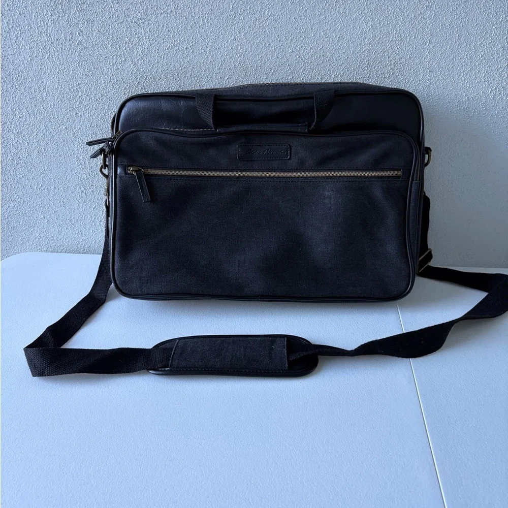 Eddie Bauer Charcoal Black Messenger Bag Handle‎ Shoulder Strap Office School